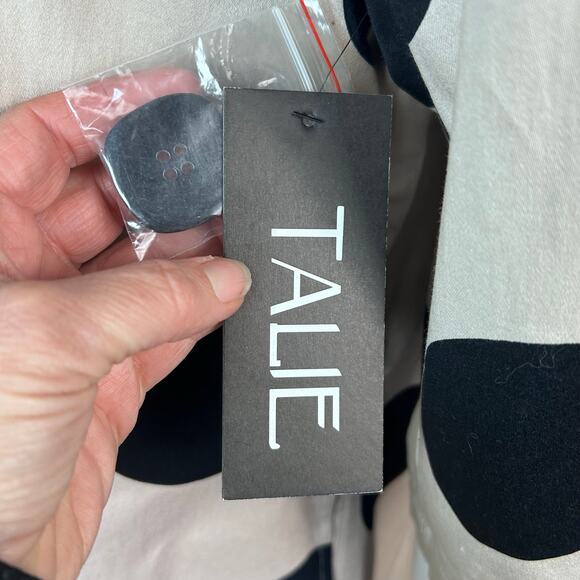 Talie jacket large NWT trench spring cotton polka dot lightweight neutrals‎ - Picture 11 of 13